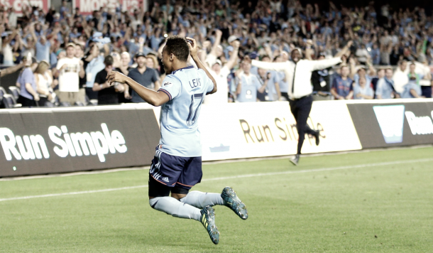 Jonathan Lewis celebrating a goal in 2017. | Photo: Brad Penner-USA TODAY Sports