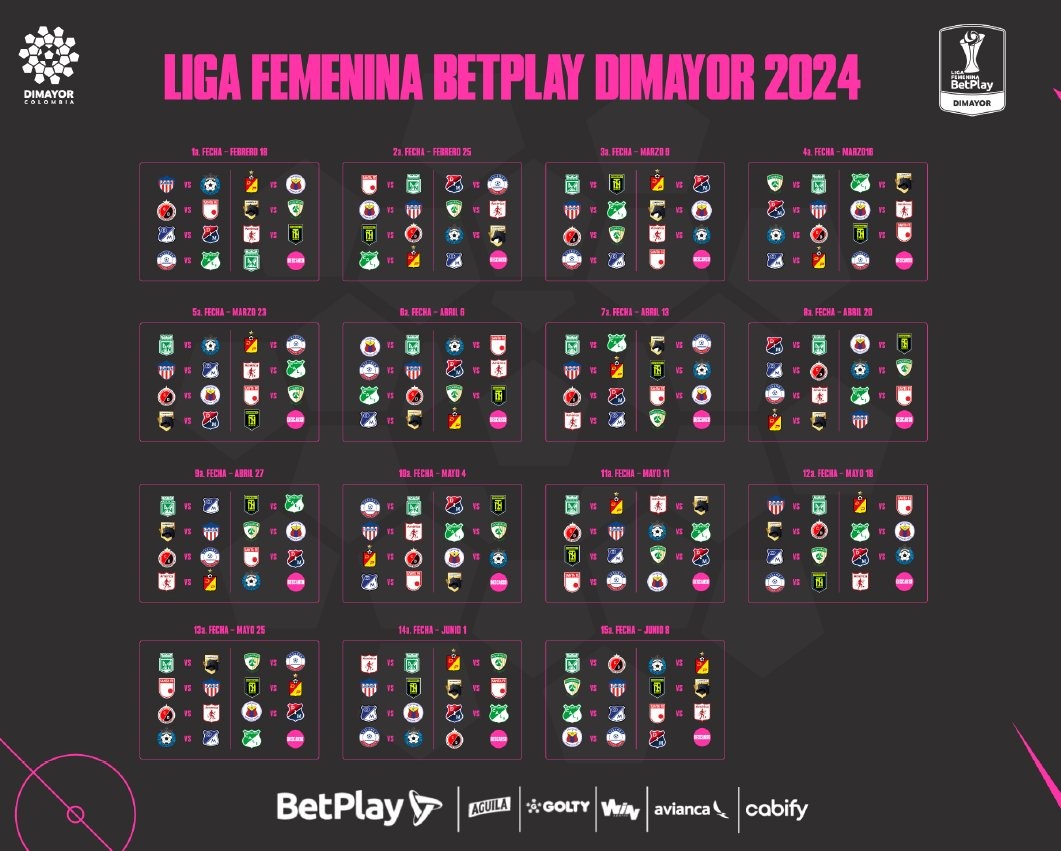 Rumbo a la gloria: Calendario de la Liga Femenina 2024 - VAVEL Colombia