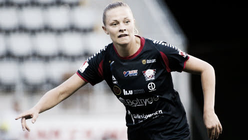 Linköpings' Fridolina Rolfö scored the winner. Photo: svenskfotboll.se/damallsvenskan