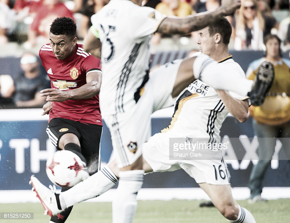 Jesse Lingard in action against LA Galaxy (Photo: Shaun Cook / Getty Images)