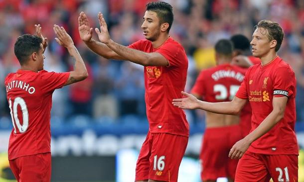 Grujic celebrates his opening goal at Huddersfield. (Picture: Getty Images)