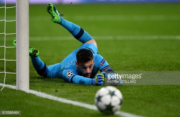 Lloris with a brilliant save against Bayer Leverkusen (Photo: Getty images)