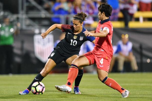 Carli Lloyd was dominate in the opening 45 minutes of the match. | Photo: Getty Images