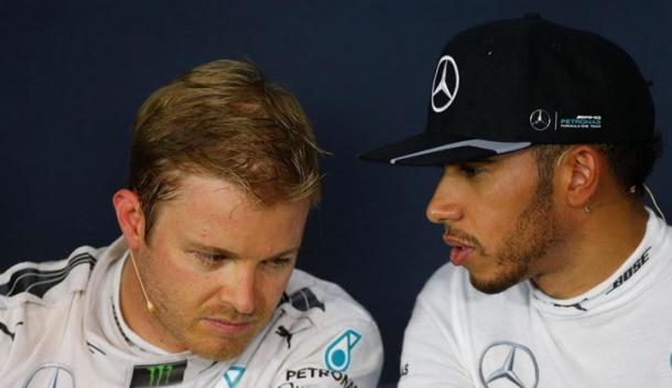 Rosberg y Hamilton Foto: Formula1.com