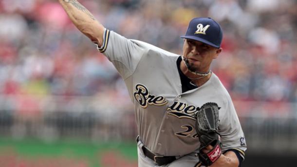 Kyle Lohse in action with the Milwaukee Brewers. (Alex Brandon/AP)