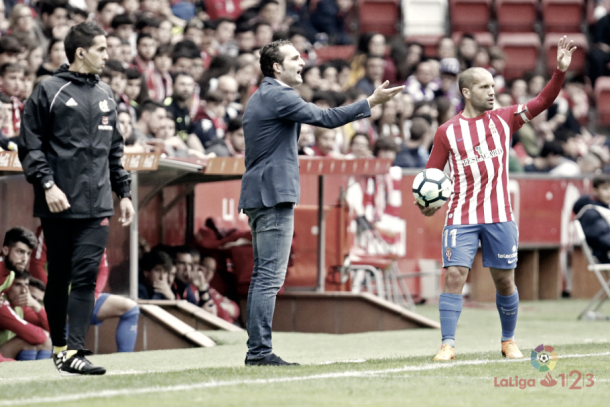 Rubén Baraja dando instrucciones | Fotografía: La Liga