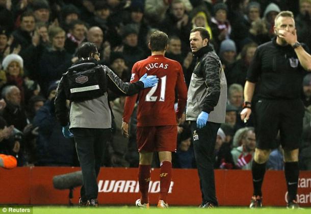 Lucas has been injured all too often with the Reds, where his development over the years - despite his quality - has been halted. | Photo: Getty