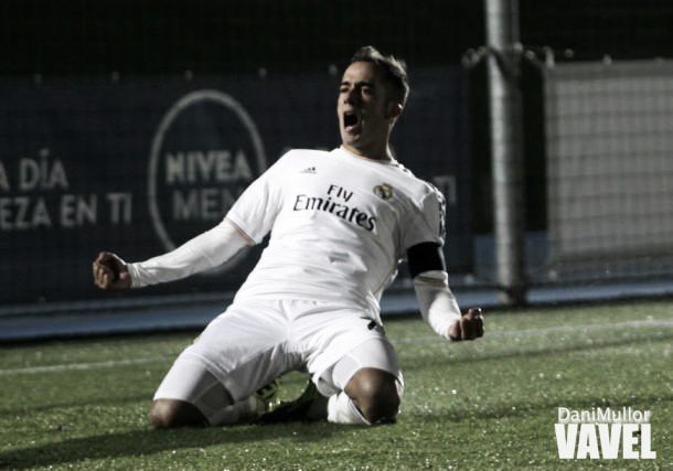 Lucas Vázquez celebra un gol con el Castilla. | FOTO: Dani Mullor - VAVEL