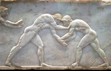 Escultura de luchadores del 510 a.C. Foto: gettyimages