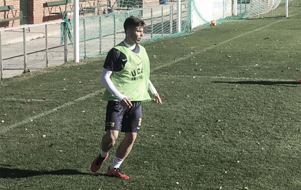 Luis Fernández en un entrenamiento | Imagen: UCAM Murcia CF
