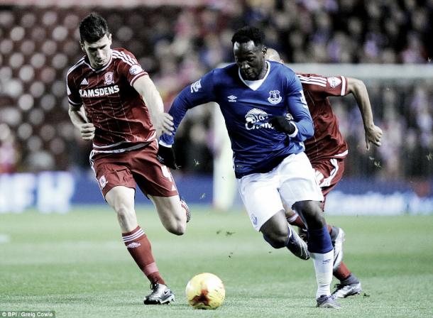 Lukaku scored the last time Boro faced Everton in the Quarter Finals of last year's Capital One Cup | Photo: BPI