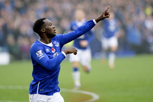 Lukaku celebrates his goal in one of Everton's few wins against Sunderland | Photo:Getty