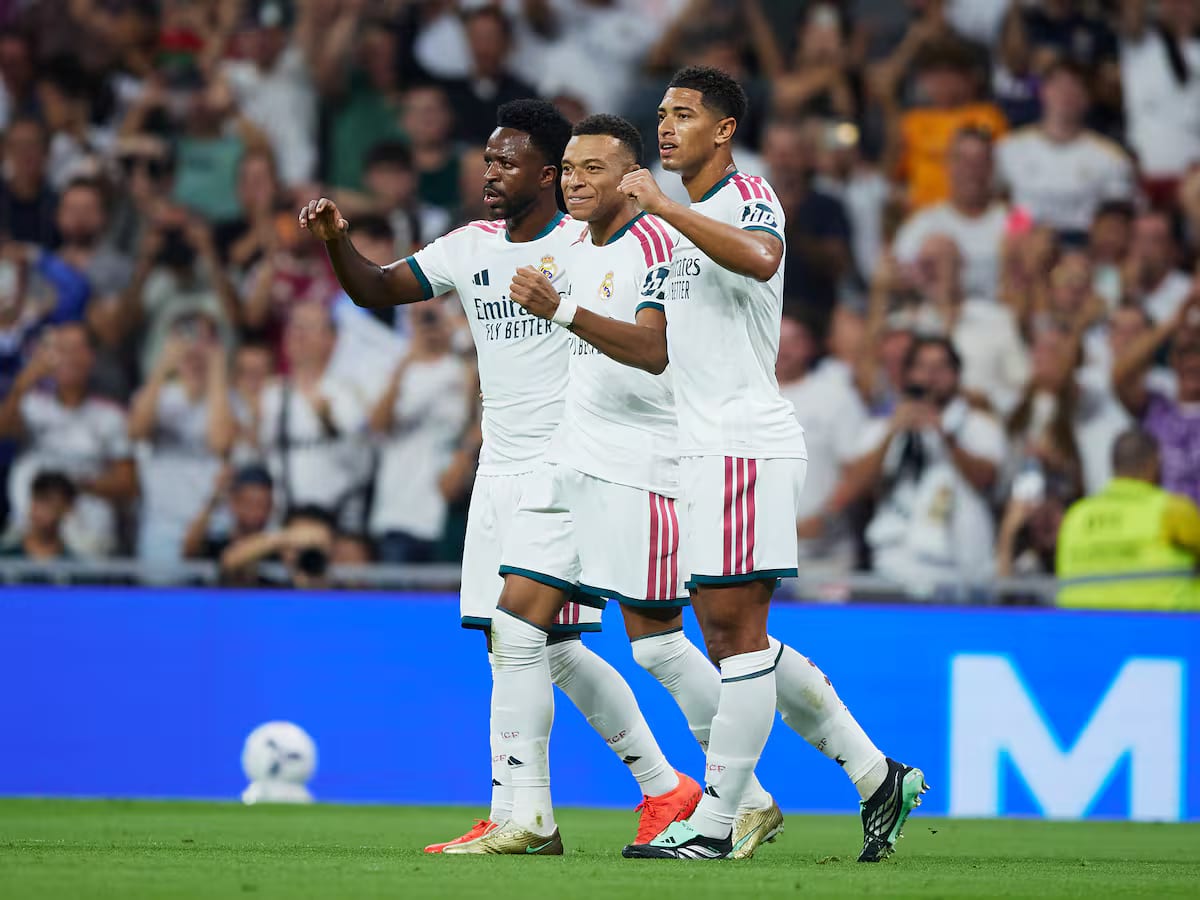 Vinícius, Kylian Mbappé y Jude Bellingham ante el Rayo / Fuente: Cadena SER