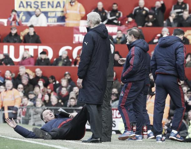 Van Gaal believed Alexis Sanchez dived when his team faced Arsenal in February | Photo: Man United/ Getty