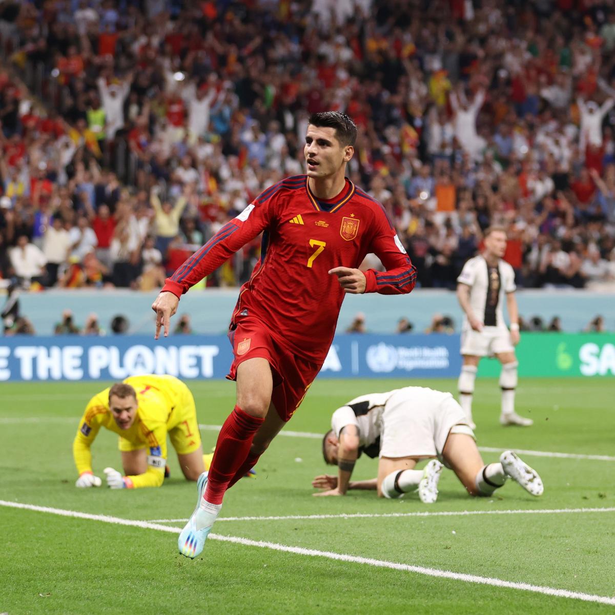 Morata celebrando el gol/ Fuente: @fifaworldcup_es