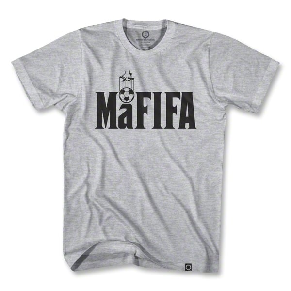 FIFA's corruption has led to this shirt being sported around the world. (Photo credit: World Soccer Shop(