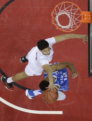 Mahmoud going up for a block. | Photo: Jamie Rhodes-USA TODAY Sports