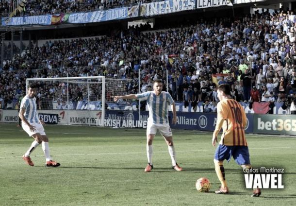 El Málaga jugó un gran partido pero Messi decidió | Foto: Carlos Martínez (VAVEL)