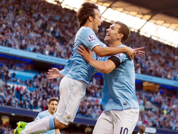 David Silva and Edin Dzeko could renew acquaintances on opposite sides (photo: Getty Images)