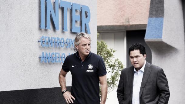 Mancini and former owner Erick Thohir | Photo: espnfc.com