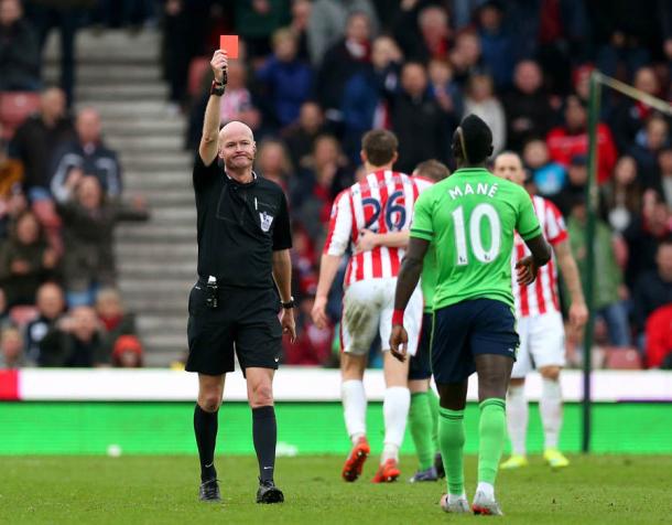 CON: Mane is no stranger to a red card (photo: Getty Images)