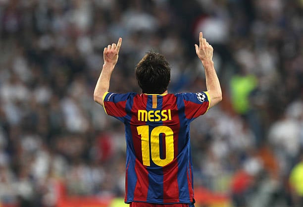 Celebración típica de Messi I Foto: Getty Images