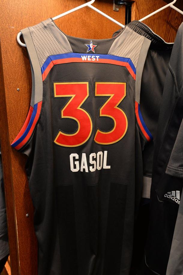 La camiseta de Marc Gasol, lista para el partido | Foto: NBA.com