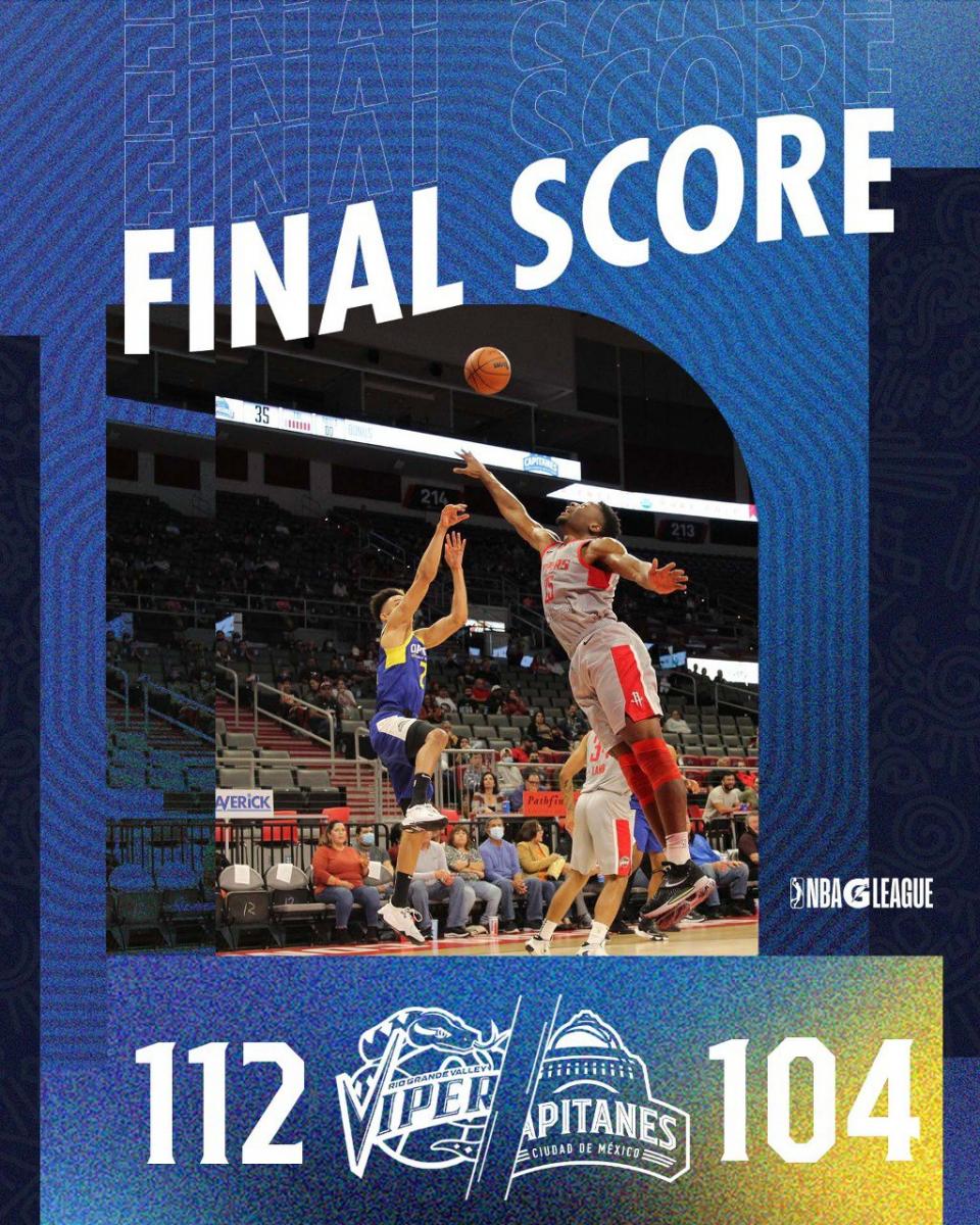 Resultado final vipers vs capitanes/ Foto: CapitanesCDMX