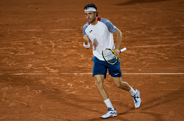 Although woeful in the opening set, Cecchinato improved in the second (TPN/Getty Images)