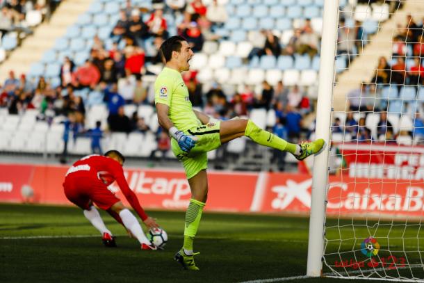 Mariño se lamenta tras el gol encajado // Imagen: La Liga