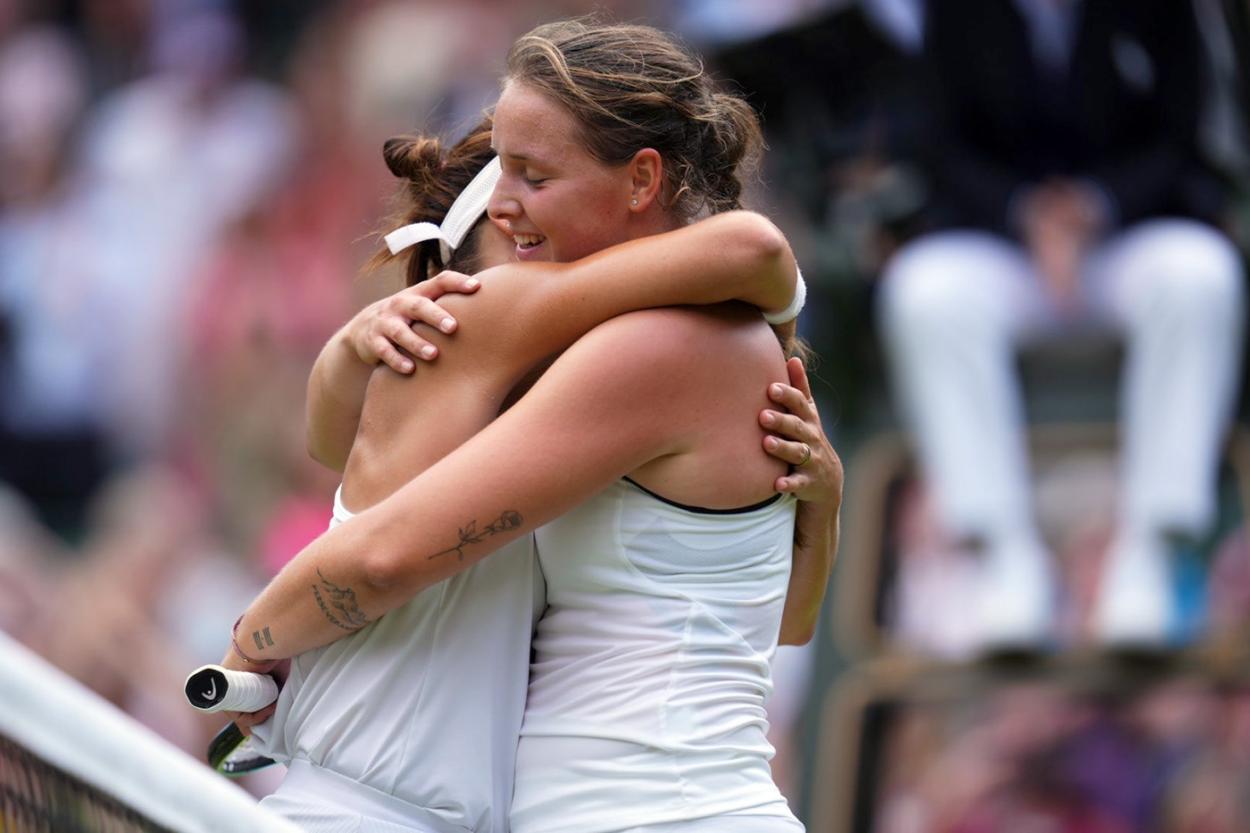 Esta foi a primeira vez desde 2012 que duas alemãs se enfrentaram nas quartas em um Major (Foto: Divulgação/Wimbledon