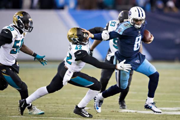 Mariota precisará jogar melhor do que fez durante a temporada regular se os Titans quiserem ter alguma chance nos playoffs (Foto: Wesley Hitt/Getty Images)