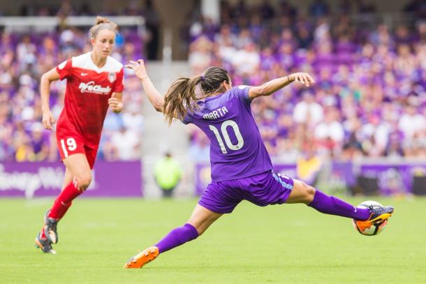 Marta will need to be more involved if the Pride are going to pick up three points. Source: Orlando Pride