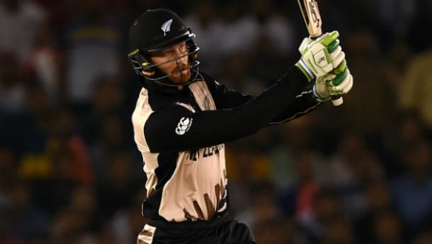 Guptill in action during his match winning 80 against Pakistan | Photo: icc.com