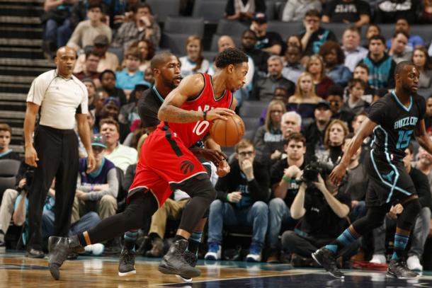 The Raptors were blown out against the Hornets, causing serious concern for the state of the Raptors. Photo: Kent Smith/NBAE via Getty Images