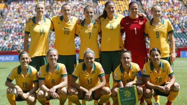 The Matilda's during their World Cup run in 2015, who could be playing the 2023 tournament at home. l Source:Australis Footbal