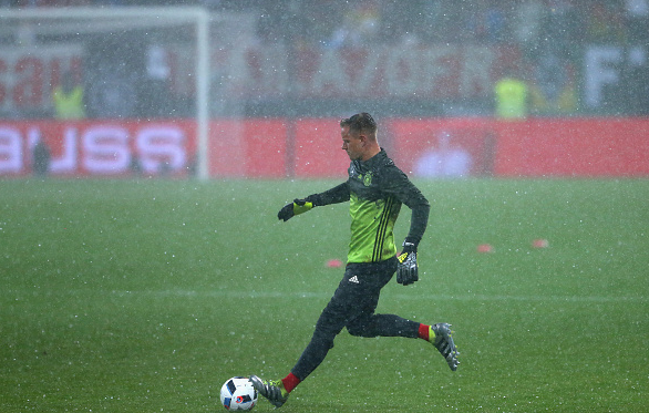 ter Stegen (pictured), in action for his native Germany ahead of the Euro 2016 tournament. | Photo: Getty