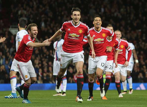Darmian celebrating his wonderful strike against Crystal Palace last month | Photo: Getty