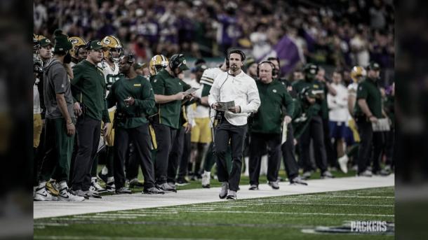 Matt Lafleur dirigirá su primer partido de playoff el domingo próximo (foto Packers.com) 