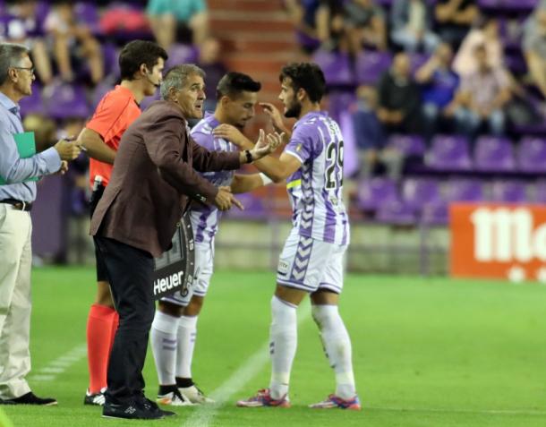 Mayoral ya ha dispuesto de minutos con el primer equipo. | Foto: Real Valladolid.