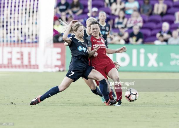 McCall Zerboni looks to continue her stellar NWSL season (Photo by Andrew Bershaw/Icon Sportswire via Getty Images)