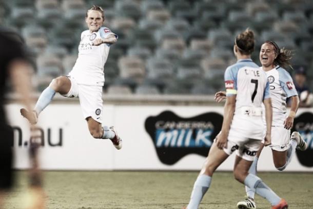 The game-winner in the Westfield W-League semi-final was scored by Fishlock | Source: Mark Metcalfe-Getty Images