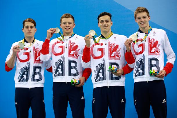 Great Britain won a silver medal in the final swimming event of Rio 2016. | Photo: Getty Images