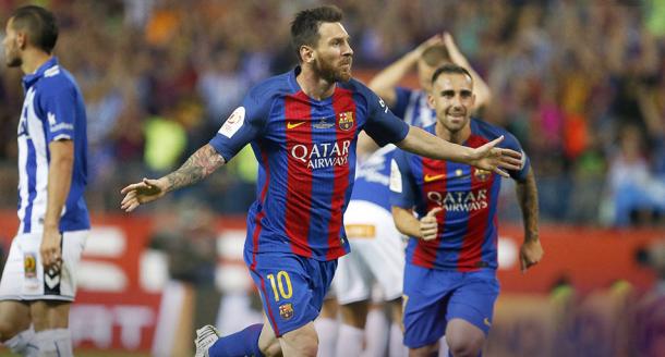 Messi, la figura de la final. Foto: FC Barcelona (página web).