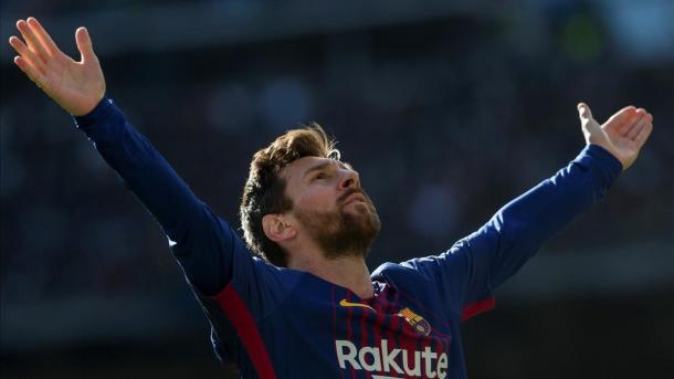 Messi en el Bernabéu. EFE