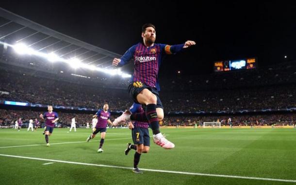 Messi festejando su gol. Foto: Diario Basta