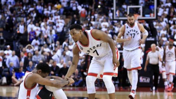 Lowry e Derozan, due delusioni della serie. Fonte: Vaughn Ridley/GettyImages