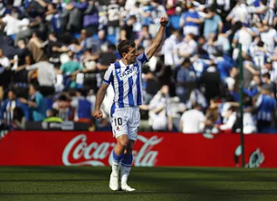 Mikel celebrando el gol del partido. Fuente: Marca