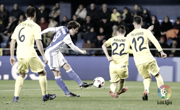 Oyarzabal marcó el 0-1 en la vuelta de Copa vs Villarreal / Foto vía La Liga
