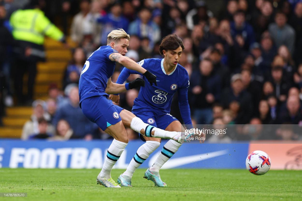 Mykhailo Mudryk shoots at Emiliano Martinez during Chelsea's 0-2 defeat to <strong><a href='https://www.vavel.com/en/international-football/2023/03/27/1142015-jacob-ramsey-pressure-makes-diamonds.html'>Aston Villa</a></strong>, 1st April 2023(Photo by Clive Rose/Getty Images)